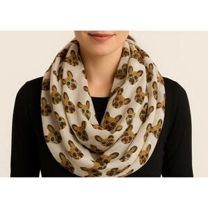 French Bulldog Wearing Sunglasses Infinity Scarf Lightweight Dog Print Circle